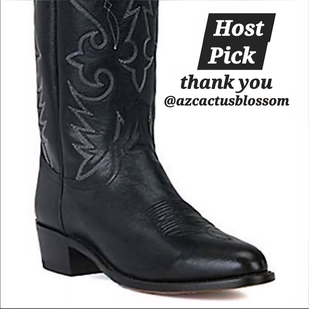 CORONA WESTERN BOOT MEN'S BLACK MARBLE DAN POST  SIZE 9